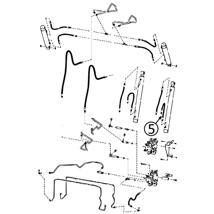 Bobcat S205 Hose - to R/H Loader Lift Cylinder - Bore End -