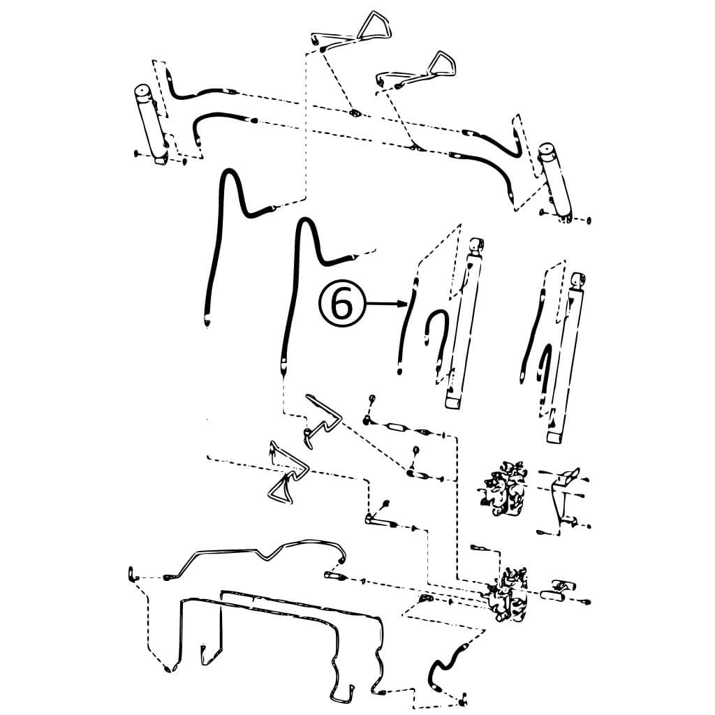 Bobcat S205 L/H Lift Cylinder Rod End Hose HW Part Store
