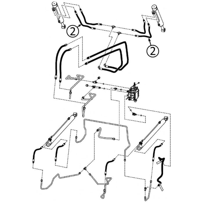 Bobcat S220 Hose - to Loader Bucket Tilt Cylinders - Bore Ends -