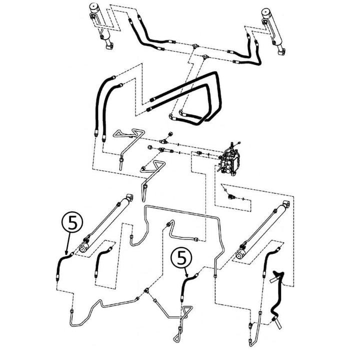 Bobcat S220 Hose - to Loader Lift Cylinders - Rod Ends -