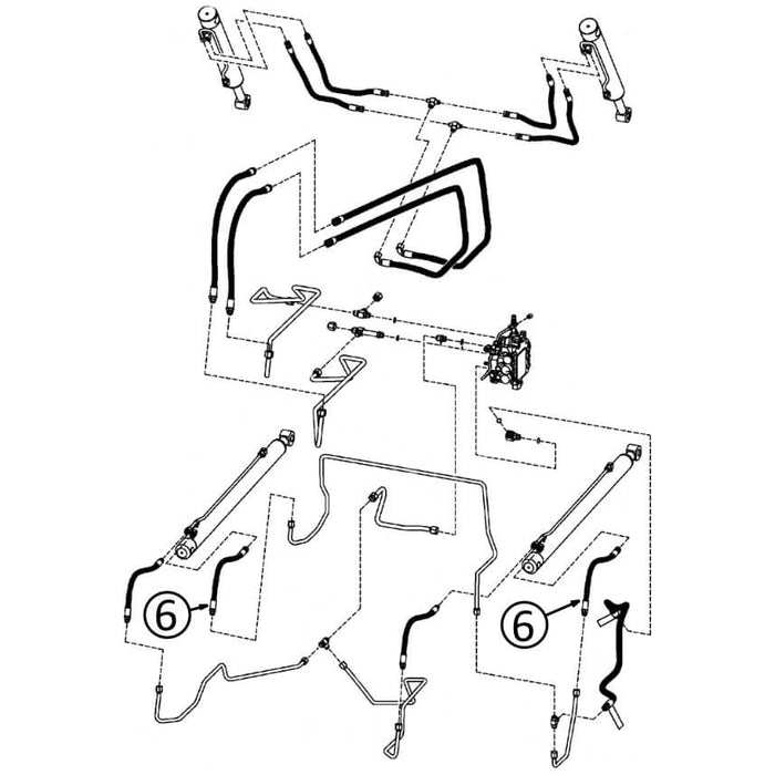 Bobcat S220 Hose - to Loader Lift Cylinders - Bore Ends -