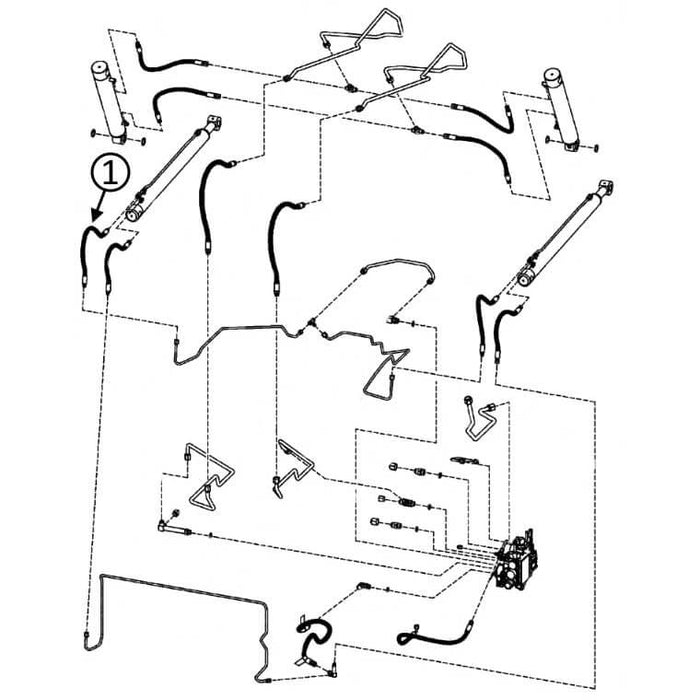 Bobcat T180 Hose - to L/H Loader Lift Cylinder - Rod End -