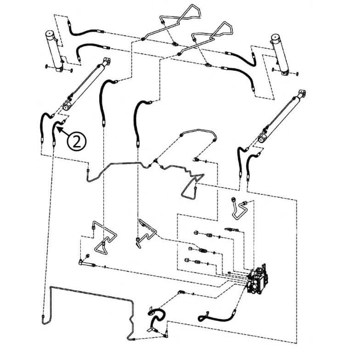 Bobcat T180 Hose - to L/H Loader Lift Cylinder - Bore End -