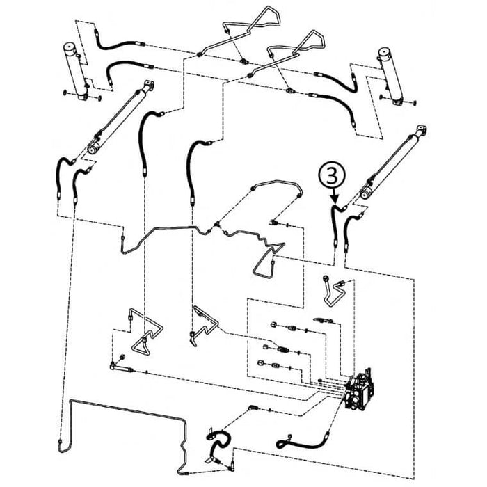 Bobcat T180 Hose - to R/H Loader Lift Cylinder - Rod End -