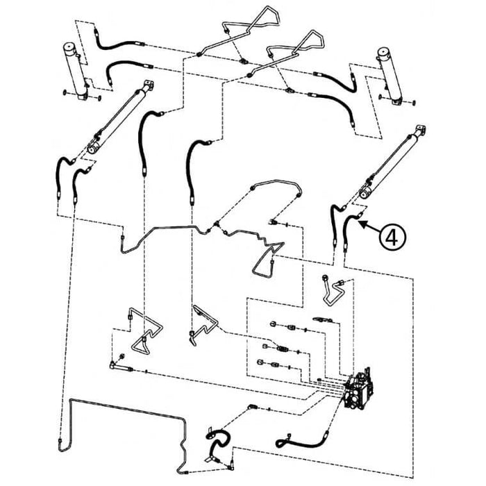 Bobcat T180 Hose - to R/H Loader Lift Cylinder - Bore End -