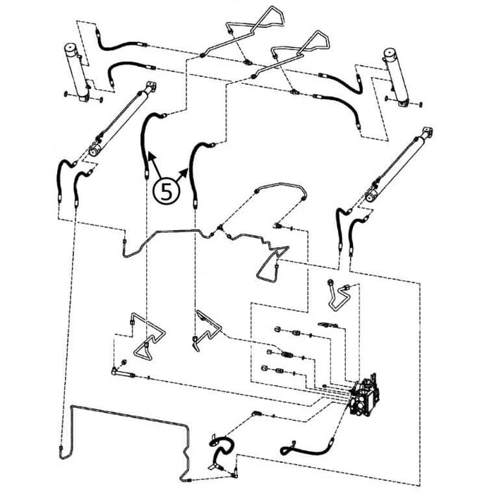 Bobcat T180 Hose - At Pivot to Loader Tilt Cylinder -