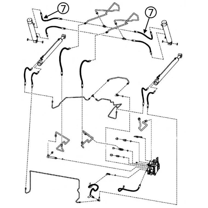Bobcat T180 Hose - to Loader Tilt Cylinders - Bore Ends -
