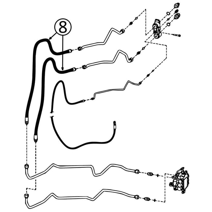 Bobcat T190 Hose - At Arm Pivot - In Auxiliary Circuit -