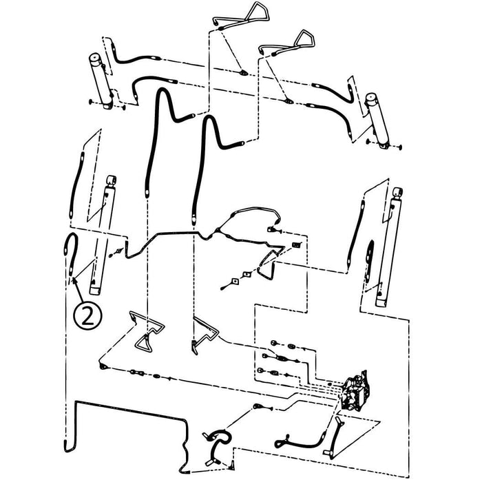 Bobcat T190 Hose - to L/H Loader Lift Cylinder - Bore End -