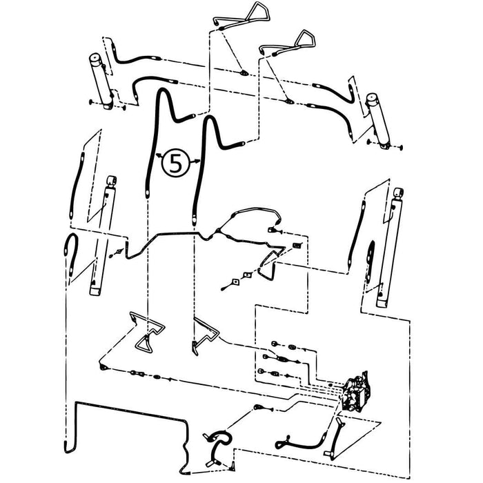 Bobcat T190 Hose - At Arm Pivot - to Loader Tilt Cylinders -