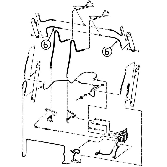 Bobcat T190 Hose - to Loader Bucket Tilt Cylinder - Rod End -