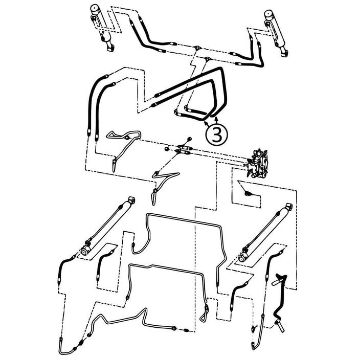 Bobcat T250 Hose - Along Arm - to Loader Bucket Tilt Cylinders -