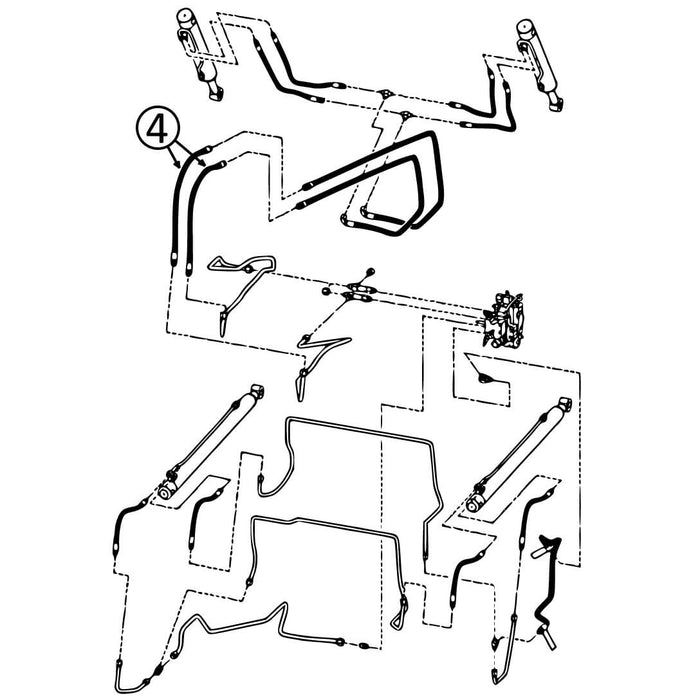 Bobcat T250 Hose - At Arm Pivot - to Loader Bucket Tilt Cylinders -