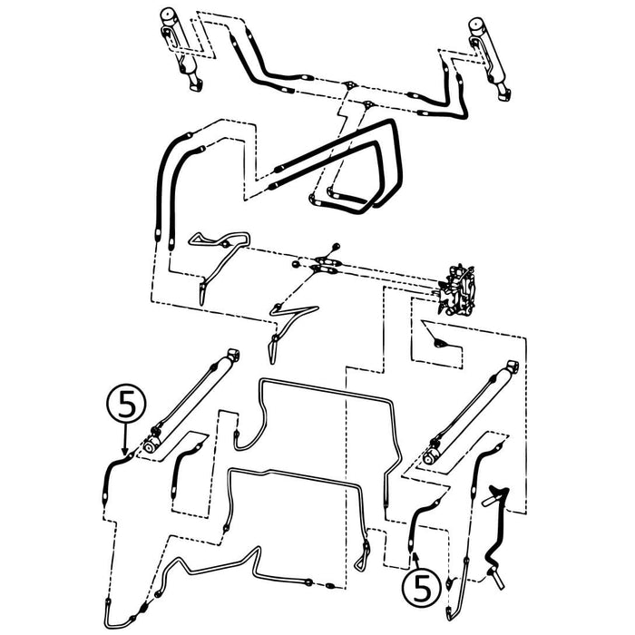 Bobcat T250 Hose - to Loader Lift Cylinders - Rod Ends -