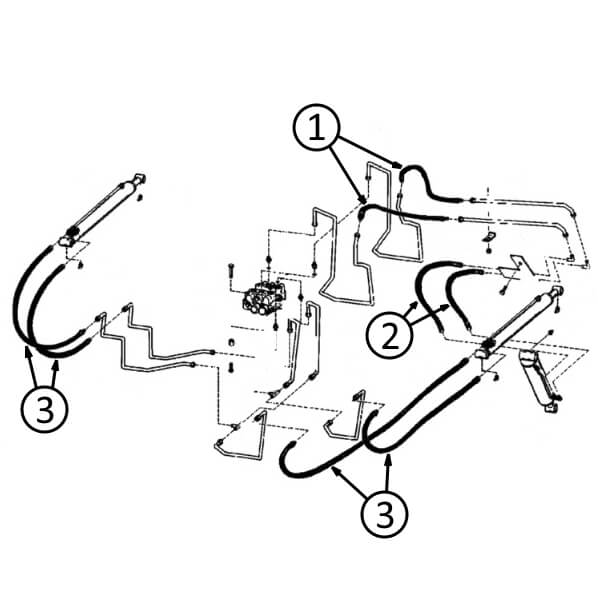 Bobcat 440 Whole Loader Hose Kit w/ Free Tool | HW Part Store
