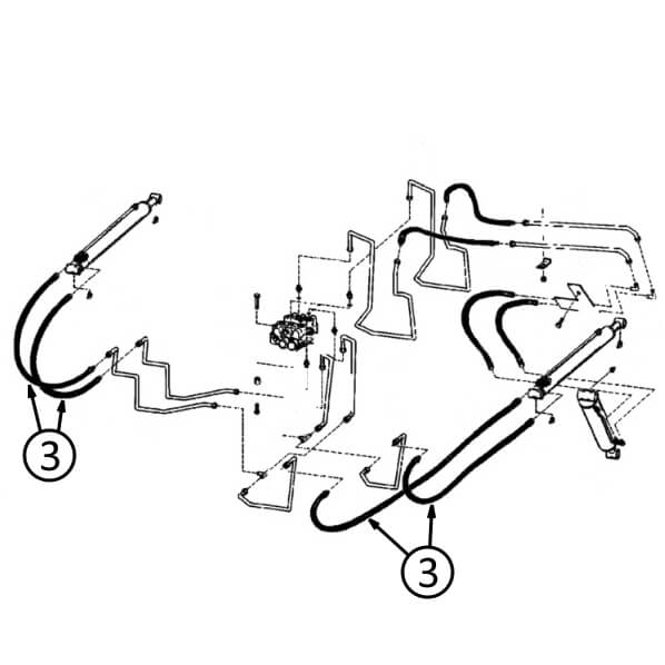 Bobcat 440 Hose - to Loader Lift Cylinders -