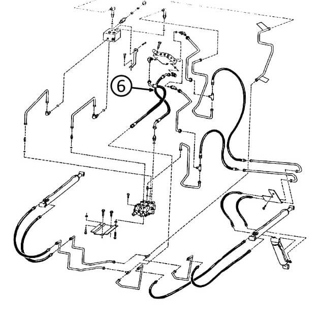 Bobcat 463 & 463F Hose - to Bucket Positioning Valve -