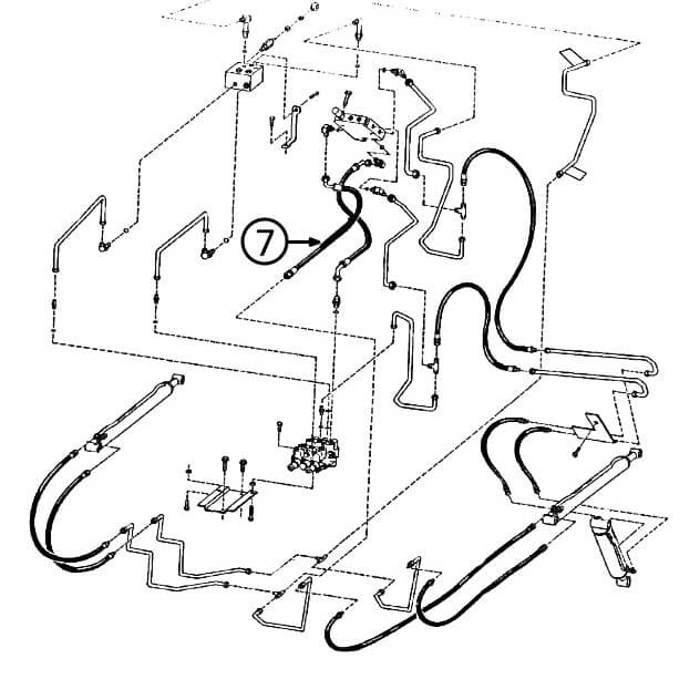 Bobcat 463 & 463F Hose - to Bucket Positioning Valve -