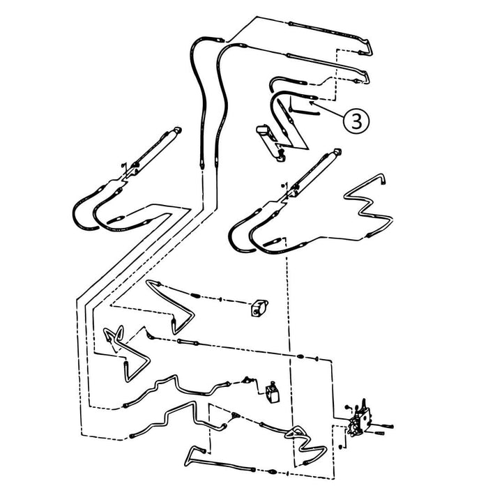 Bobcat 653 Hose - to Loader Bucket Tilt Cylinder - Bore End -