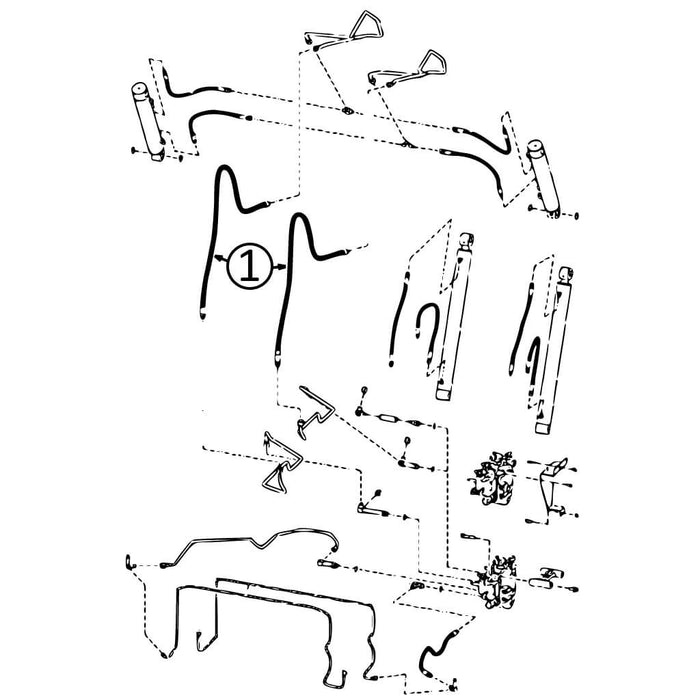 Bobcat S205 Hose - At Arm Pivot - to Loader Tilt Cylinders -