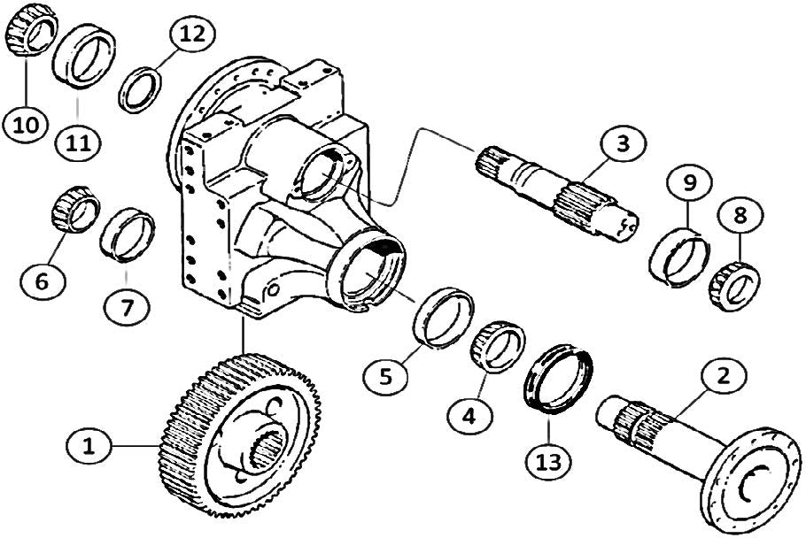 Case 1150B, 1150C, 1150D, 1155D Dozer Final Drive Parts