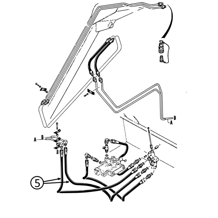 Case 1835 Hose - to Auxiliary Tubes -