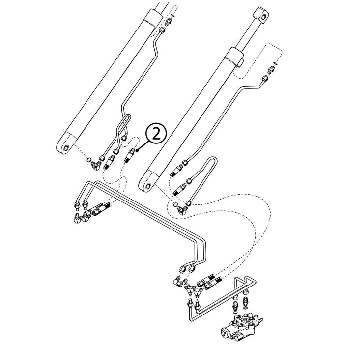 Case 1835C Hose - to Loader Lift Cylinders - s/n: Up to JAF0037367 -