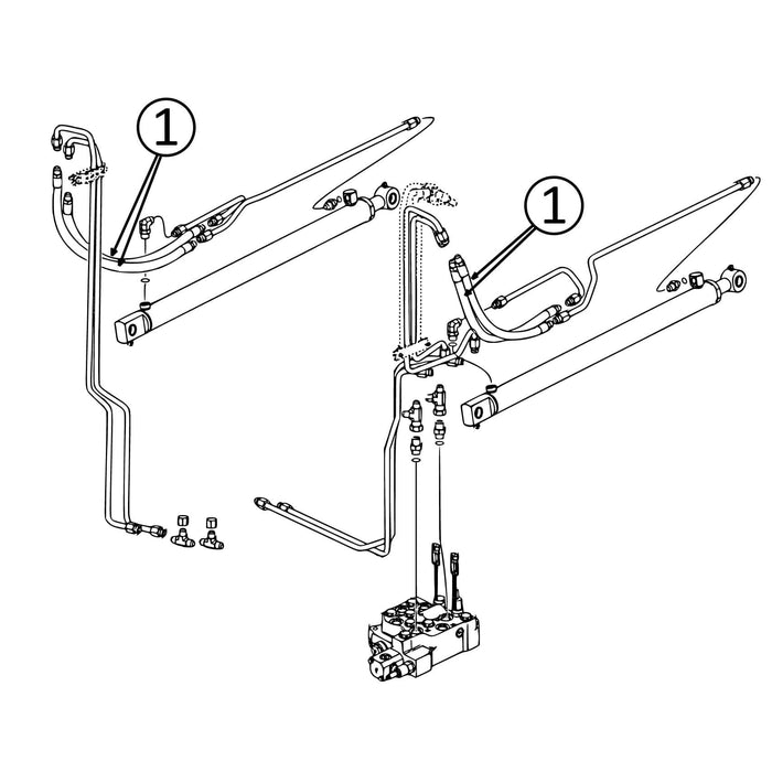 Case 60XT Hose - to Loader Lift Cylinders -