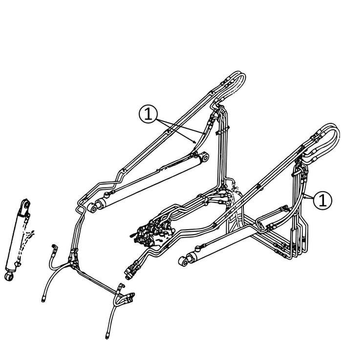 Case 440CT Hose - to Loader Lift Cylinders -