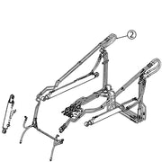 Case 440 Hose - At Pivot - to Loader Tilt Cylinders - Bore Ends - #2 | HW Part Store