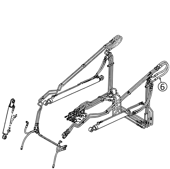 Case 440 Hose - At Pivot - In Auxiliary Circuit -