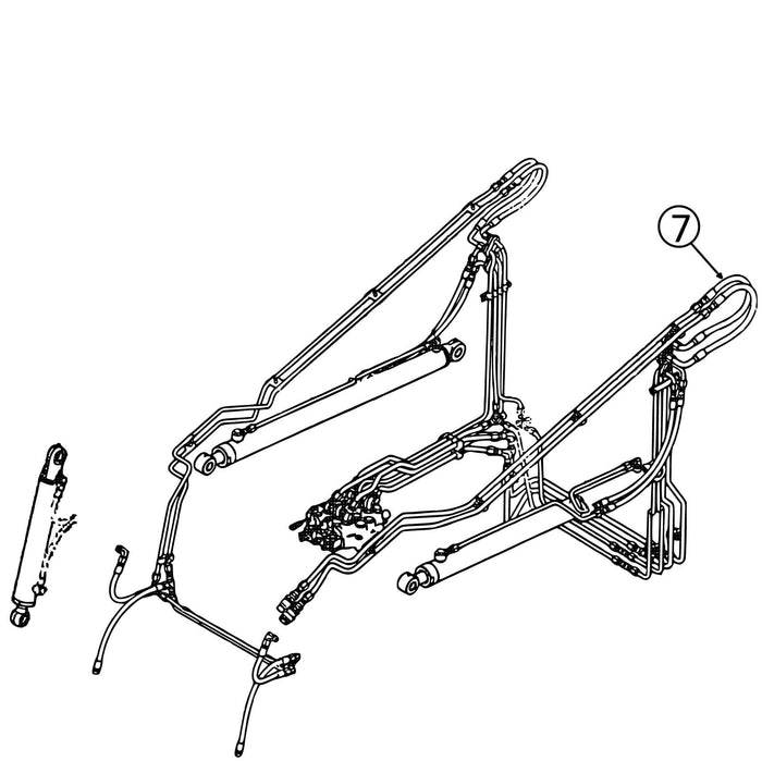 Case 440 Hose - At Pivot - In Auxiliary Circuit -