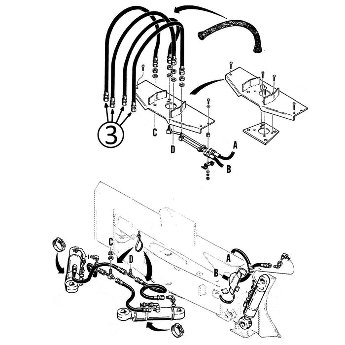 Case 450C & 455C Hose - From Grille to Blade -