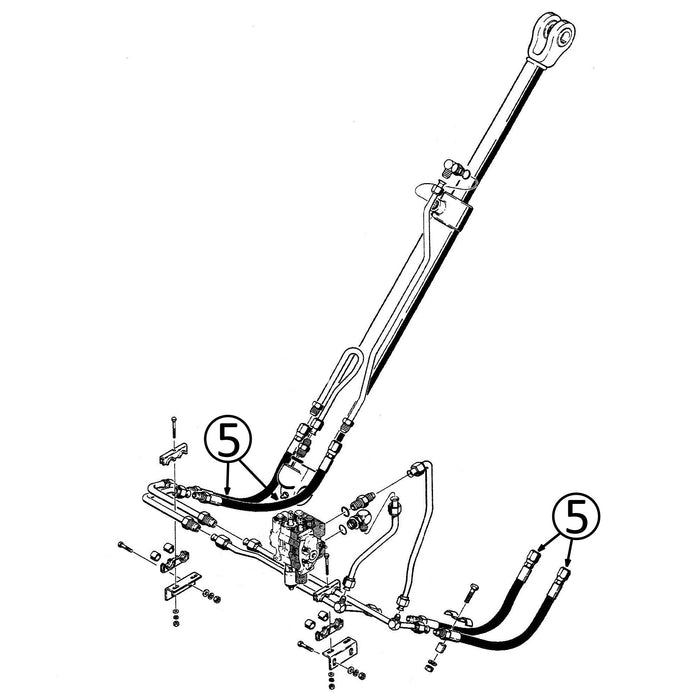 Case 450C & 455C Hose - to Loader Lift Cylinders -