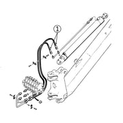Case 480C Hose - Valve to Boom Cylinder - #1 | HW Part Store