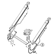 Case 480E Hose - to Loader Lift Cylinder - Bore End of R/H - #3 | HW Part Store