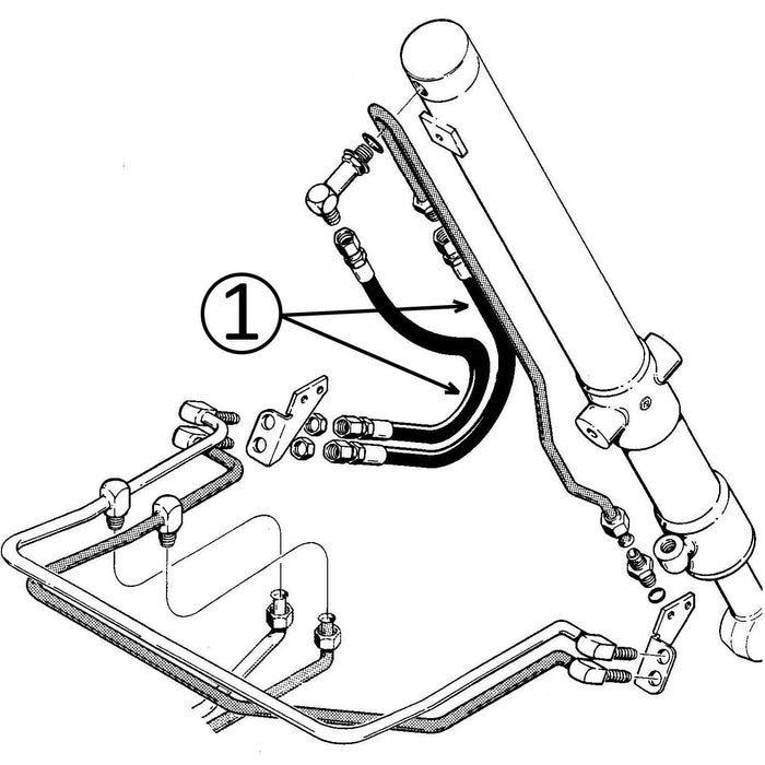 Case 650 Hose - to Dozer Lift Cylinders -