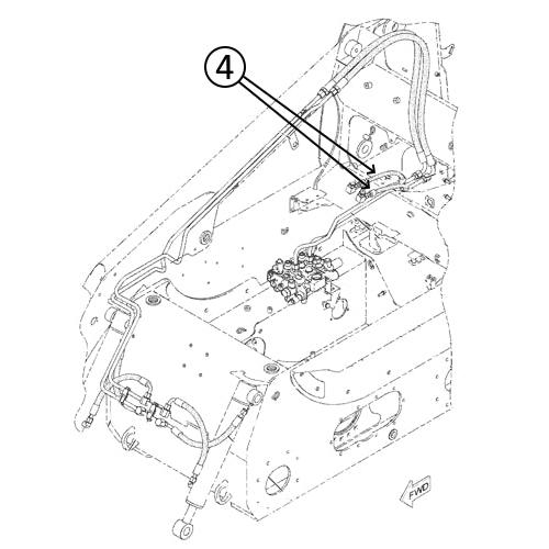 Cat 236B & 246B Hose - to Work Tool Positioner -