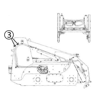Cat 247 Hose - At Pivot - in Tilt Cylinder Circuit -