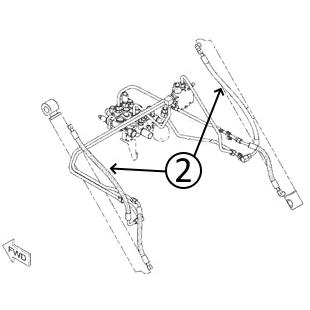 Cat 248B Hose - to Loader Lift Cylinders - Rod Ends -