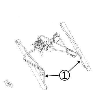 Cat 252B & 262B Hose - to Loader Lift Cylinders - Bore Ends -