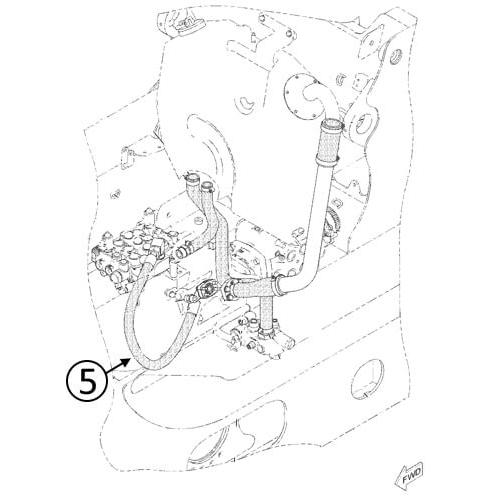 Cat 252B & 262B Hose - From Pump to Valve -