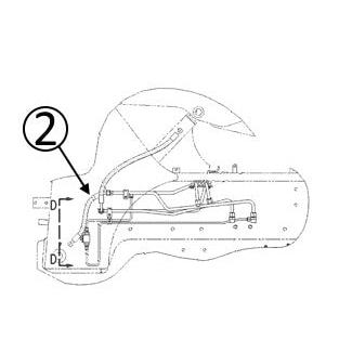 Cat 252 & 262 Hose - to Loader Lift Cylinders - Bore Ends -