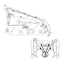 Cat 252 & 262 Hose - to Loader Bucket Tilt Cylinders -