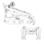 Cat 252 & 262 Hose - At Arm Pivot - in Loader Bucket Tilt Circuit -