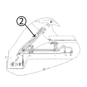 Cat 257 Hose - to Loader Lift Cylinders - Rod Ends -