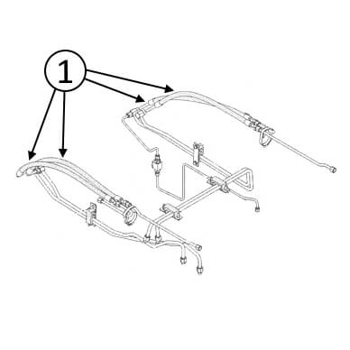 Cat 267 & 277 Hose - to Loader Lift Cylinders -