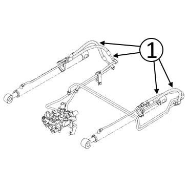 Cat 268B Hose - to Loader Lift Cylinders -