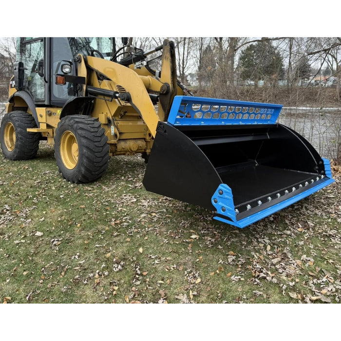 Rock Solid Heavy Duty Low Profile Extended Lip Utility Skid Steer Bucket | HW Part Store