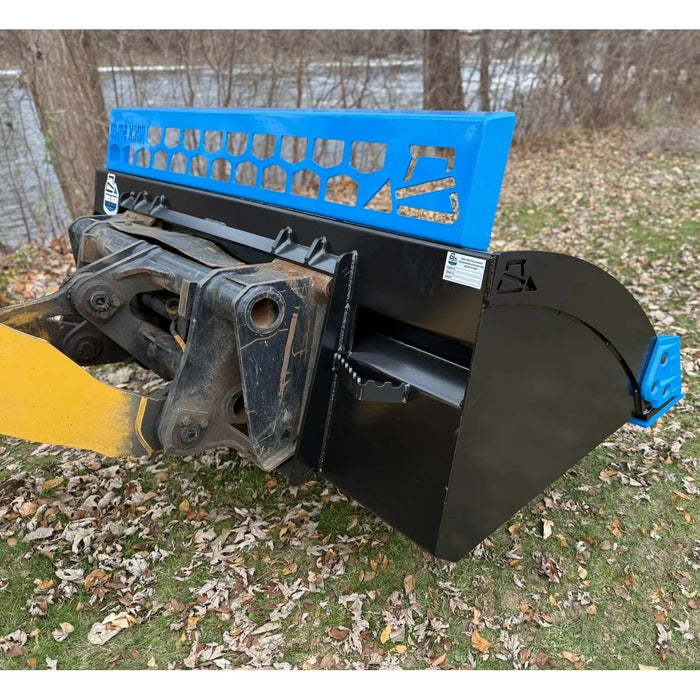 Rock Solid Heavy Duty Low Profile Extended Lip Utility Skid Steer Bucket | HW Part Store